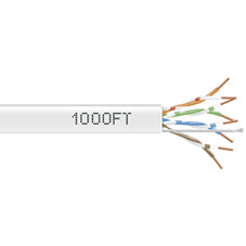 CAT5E 350-MHZ SOLID ETHERNET BULK CABLE - UNSHIELDED (UTP), CMP PLENUM, WHITE, 1