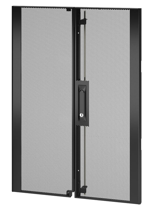 NETSHELTER SX 18U 600MM WIDE PERFORATED SPLIT DOORS BLACK