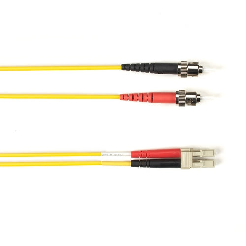 OM3 50/125 MULTIMODE FIBER OPTIC PATCH CABLE - LSZH, ST TO LC, YELLOW, 3-M (9.8-