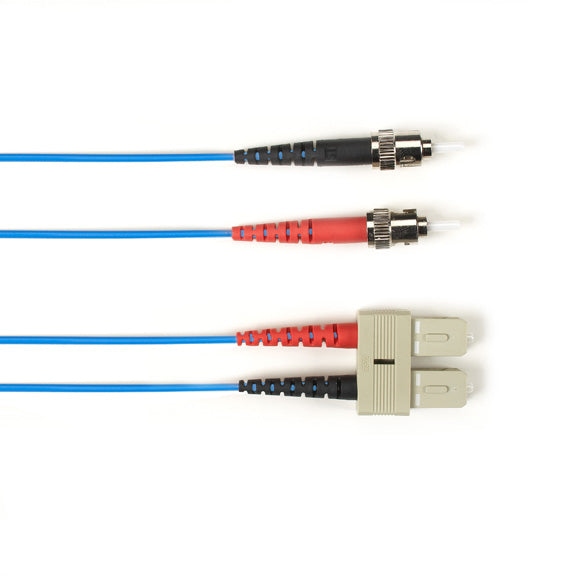 OM2 50/125 MULTIMODE FIBER OPTIC PATCH CABLE - LSZH, ST TO SC, BLUE, 3-M (9.8-FT