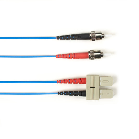 OM2 50/125 MULTIMODE FIBER OPTIC PATCH CABLE - LSZH, ST TO SC, BLUE, 3-M (9.8-FT