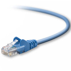 40FT CAT5E SNAGLESS PATCH CABLE, UTP, BLUE PVC JACKET, 24AWG, T568B, 50 MICRON,