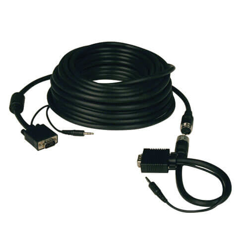 Tripp Lite P504-100-EZ video cable adapter 1200.8" (30.5 m) VGA (D-Sub) + 3.5mm Black