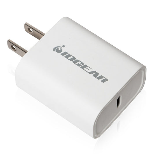 GPAWC20W - iogear GEARPOWER 20W USB-C SMARTPHONE CHARGER, COMPATIBLE WITH ALL TYPE C, USB4, THUND