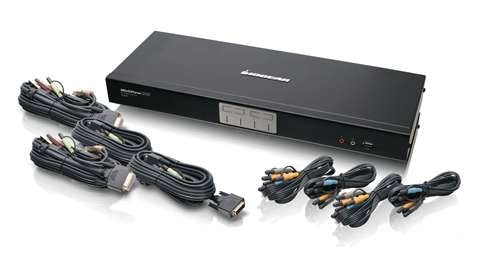 GCS1784 - iogear 4-PORT DUAL-LINK DVI KVMP SWITCH WITH 7.1 AUDIO AND CABLES (TAA COMPLIANT)