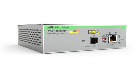 AT-PC2000-SP-960 - Allied Telesis PoE+ to SFP Switching Media Converter