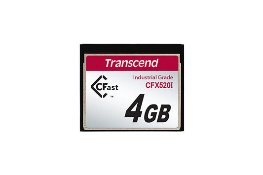 TS4GCFX520I - Transcend 4GB CFAST 1.1 SATA II SLC, 24-PIN, BUILT-IN ECC, OPERATING TEMPERATURE -40C-85C