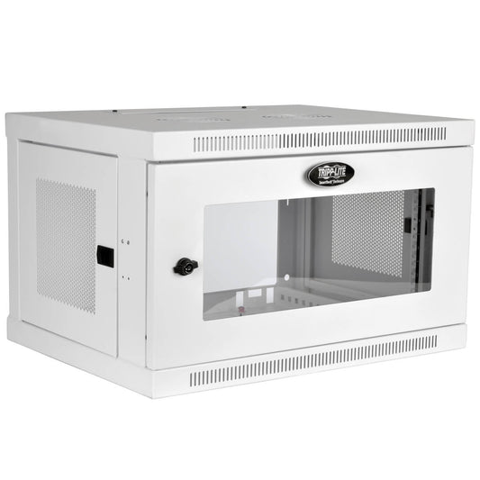 6U WALL MOUNT RACK ENCLOSURE SERVER CABINET WHITE W/ ACRYLIC GLASS DOOR