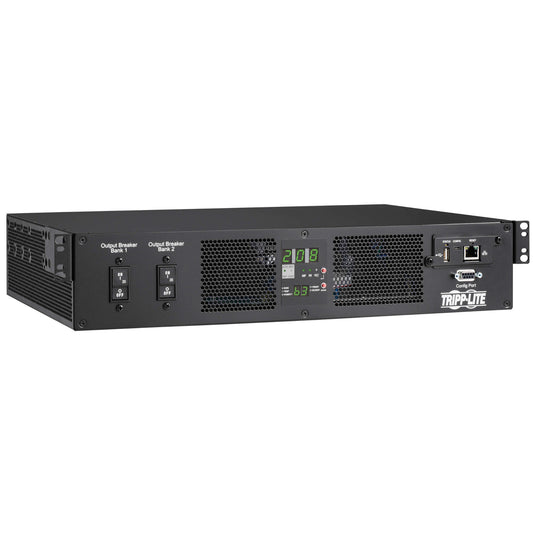 7.4KW 200-240V SINGLE-PHASE ATS/MONITORED PDU - 16 C13 & 2 C19 OUTLETS, DUAL IEC