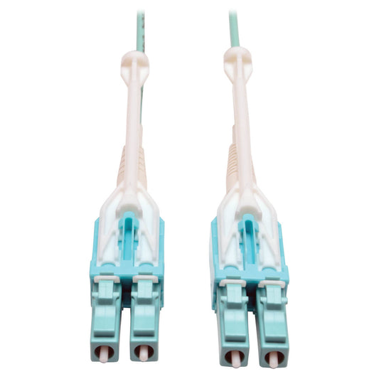 N820-02M-T - Tripp Lite 2M 10GB 50/125 OM3 FIBER CABLE PUSH/PULL TABS LC/LC AQUA 2 METER
