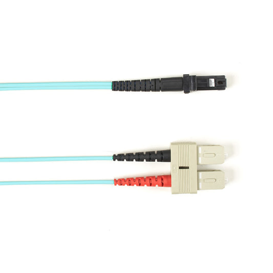 Black Box FOLZH10-001M-SCMT-AQ fiber optic cable 39.4" (1 m) SC MT-RJ OM3 Aqua color