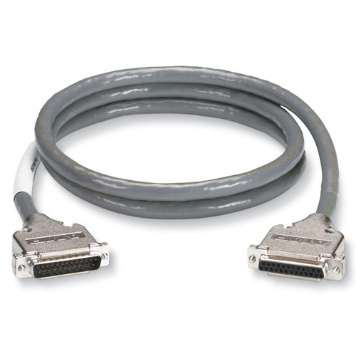 RS232 DOUBLE SHIELDED CABLE - METAL HOOD, DB25 MALE/FEMALE, 25-CONDUCTOR, 5-FT.