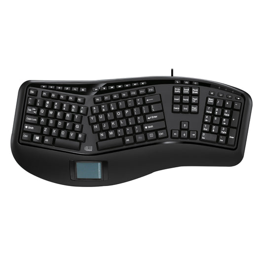 AKB-450UB - Adesso TRU-FORM ERGONOMIC USB TOUCHPAD KEYBOARD WITH SPLIT KEY ZONES AND GENTL