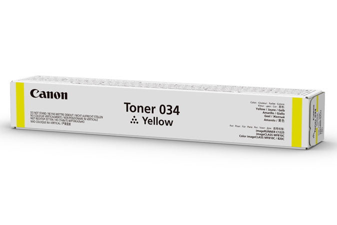 9451B001 - Canon CANON CARTRIDGE 034 YELLOW TONER - FOR IMAGECLASS MF820CDN AND MF810CDN - FULL Y