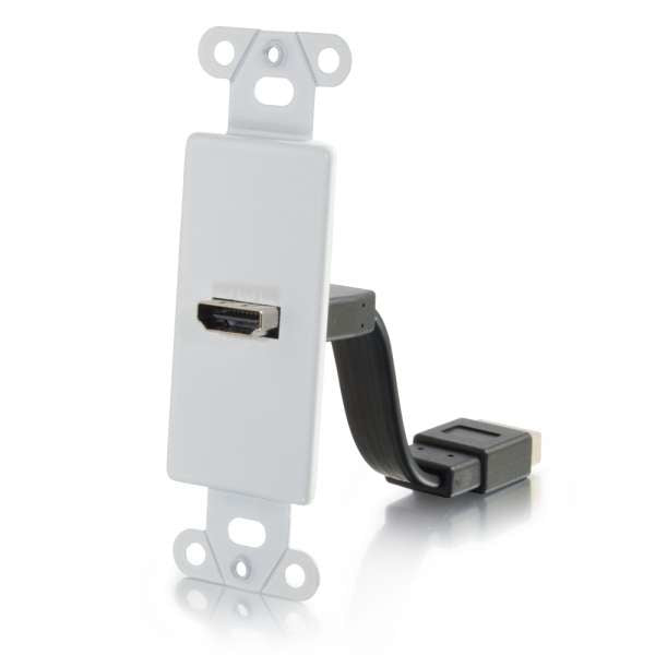 39710 - C2G HDMI PASS THROUGH DECORATIVE WALL PLATE - WHITE