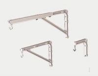 Da-Lite No. 23 Wall Brackets, White, 14.5" - 24" Extension
