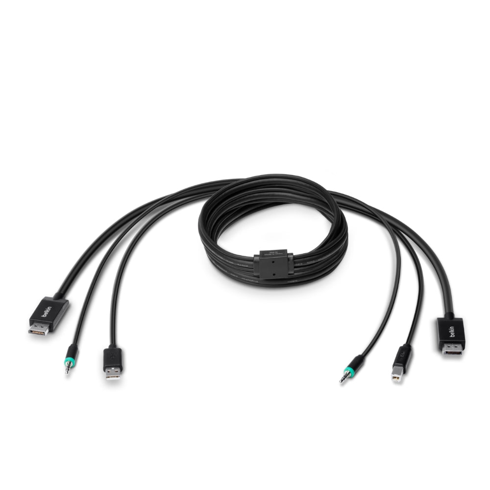 BELKIN DISPLAYPORT + USB A/B +AUDIO COMBO CABLE,10FT