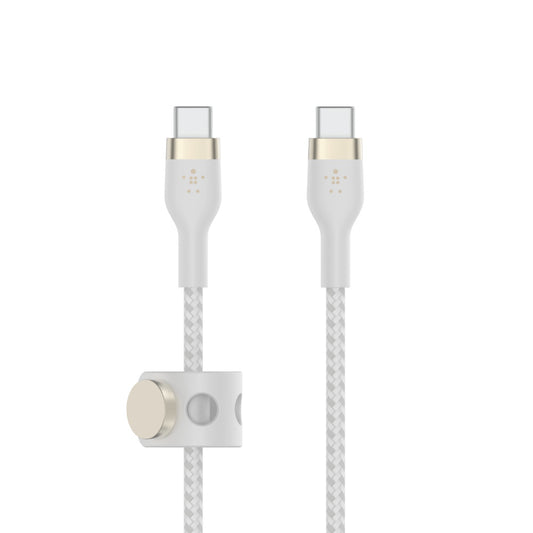 CAB011BT2MWH - Belkin USB-C TO USB-C 2.0, BRAID SIL, 2M, WHT