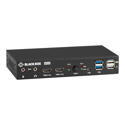 KVM SWITCH - UHD 4K/5K, DUAL-MONITOR, HDMI/DISPLAYPORT, USB 3.2 GEN 1, USB TYPE