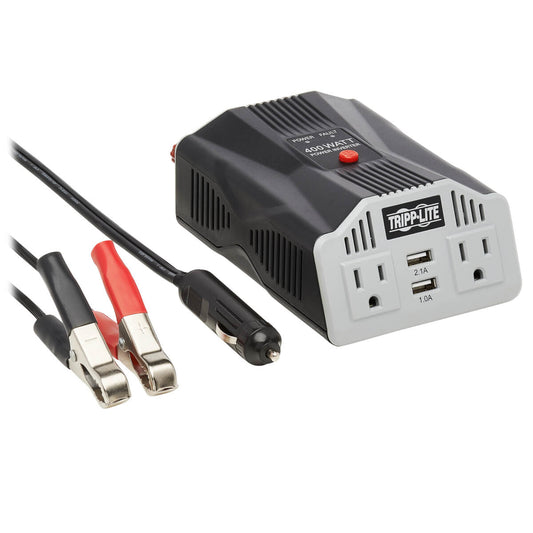 400W POWERVERTER ULTRA-COMPACT CAR INVERTER WITH 2 OUTLETS AND 2 USB CHARGING PO