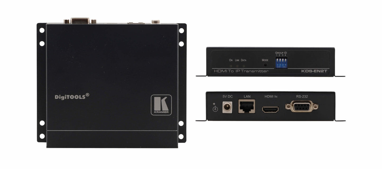 Kramer Electronics THE KRAMER KDS-EN2T AND KDS-EN2R ARE AN IP TRANSMITTER (HOST) AND RECEIVER (CLIE