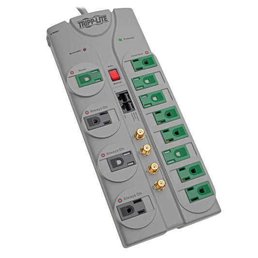 Tripp Lite TLP1210SATG surge protector Black 12 AC outlet(s) 120 V 118.1" (3 m)