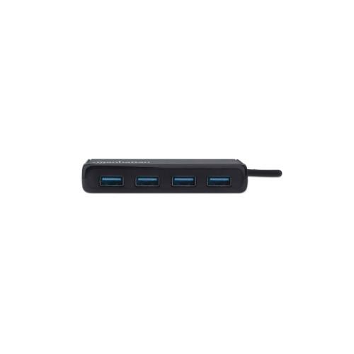 181020 - Manhattan TRANSPARENT 4-PORT USB 3.0 TYPE-C / TYPE-A HUB