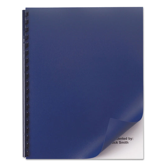 2514494 - GBC 11 x 8-1/2 Navy Opaque Plastic Presentation Binding System Covers