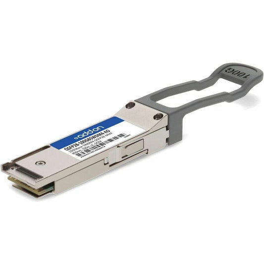 QSFP28100GBSWDM4AO - AddOn MSA and TAA 100GBase-SWDM4 QSFP28 Transceiver MMF 850nm 100m LC DOM