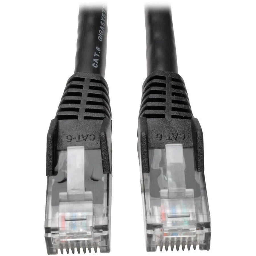 N201003BK - Tripp Lite 3ft Cat6 Gigabit Snagless Molded Patch Cable RJ45 Black 3'