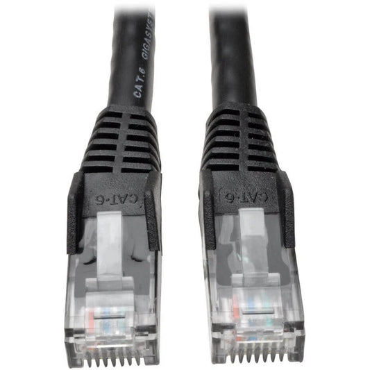 N201003BK - Tripp Lite 3ft Cat6 Gigabit Snagless Molded Patch Cable RJ45 Black 3'