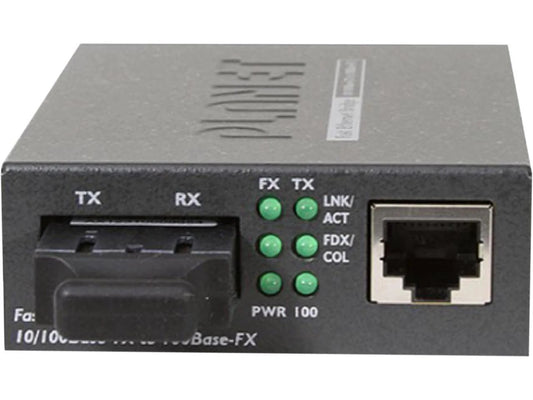 FT-802S15 - Planet 10/100TX100Base-FX Fiber Media Converter SM SC 15 km LFP
