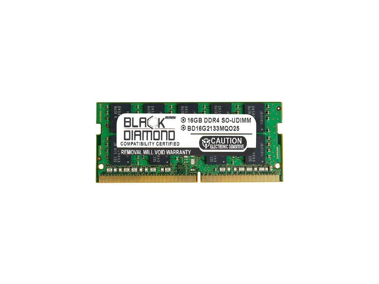 BD16G2133MQO25 - Black Diamond Memory 16GB ECC Unbuffered DDR4 2133 PC4 17000 Server Memory