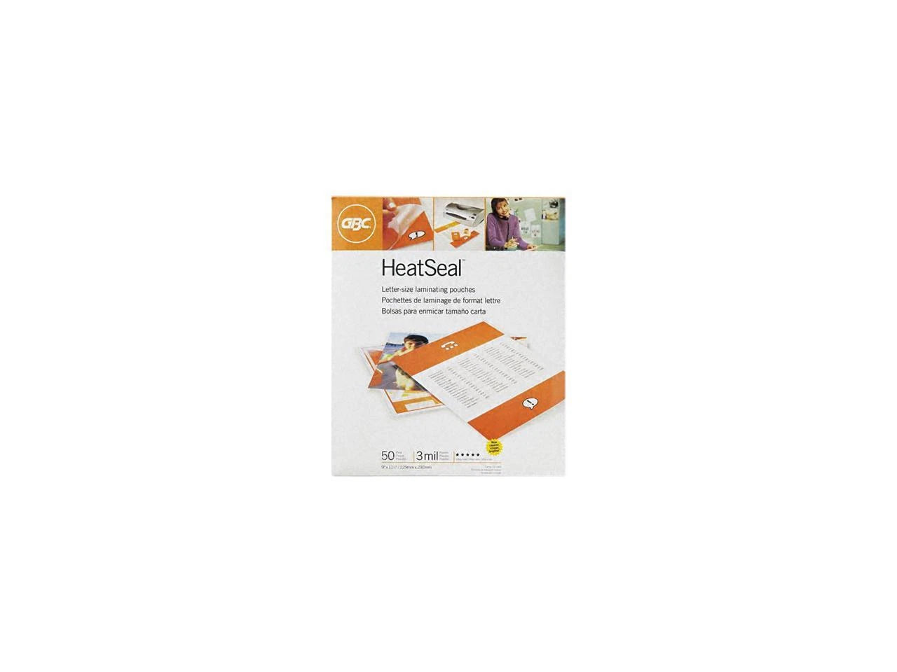 3745690 - GBC HeatSeal Laminating Pouches 3 mil 9 x 11 1/2
