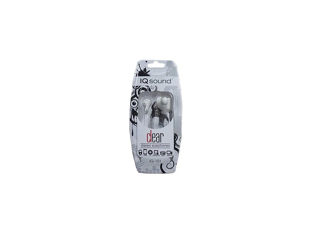 IQ-101WHITE - Supersonic White Earbud Digital Stereo Earphone