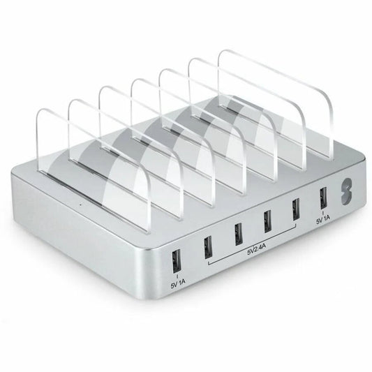 4X6PORTUSBACS - 4XEM 50w 6-Port Charging Station Perp USB A Multiport Charging