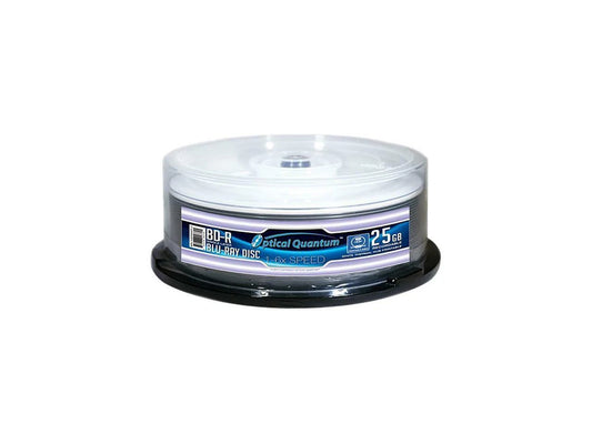 OQBDR06WTP-25 - Optical Quantum 25GB 6X BD-R White Thermal Printable 25 s Blu-ray Disc