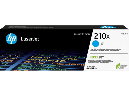 W2101X - HP 210X Cyan LaserJet Toner Cartridge