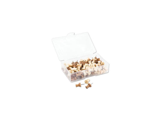 3085U0624 - U Brands Fashion Push Pins Wood 3/8"