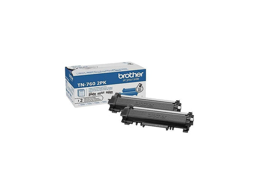 TN-760-2PK - Brother High Yield Black Toner Cartridge
