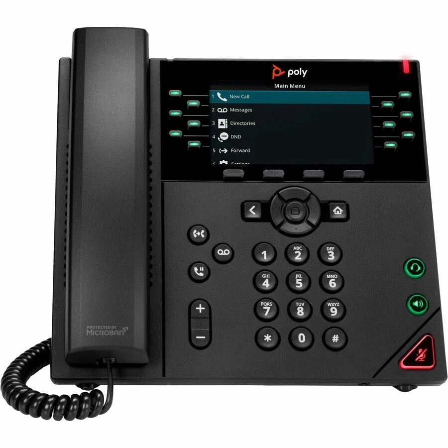 8B1L7AAAC3 - Poly VVX 450 IP Phone Corded Corded Desktop Wall Mountable Black