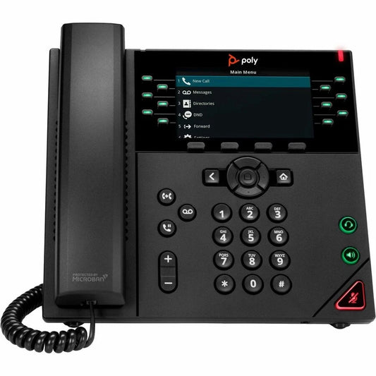 8B1L7AAAC3 - Poly VVX 450 IP Phone Corded Corded Desktop Wall Mountable Black