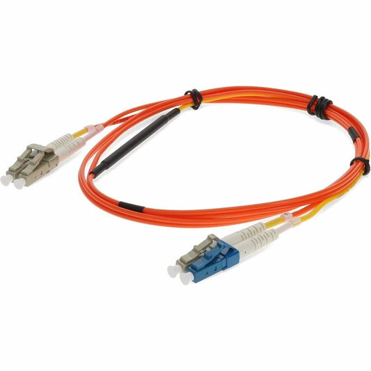 ADDMODELCLC51 - AddOn 1m LC Male OM2 to LC Male Yellow OS2 Duplex Conditioning Cable
