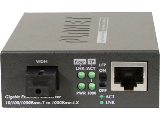 GT-806B15 - Planet 10/100/1000Base-TX to 1000FX WDM Bi-directional Media Converter