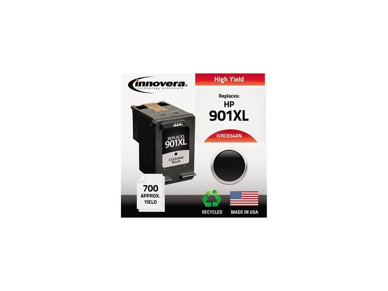 IVRC654AN - HP Innovera Black Ink Cartridge