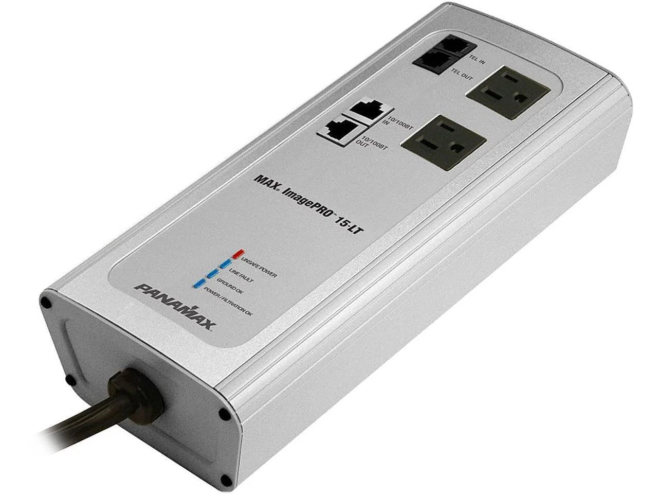 MIP-15LT - PANAMAX 8ft. captive cord 2 Outlets MAX Image Pro LT 15 Amp Surge Prot