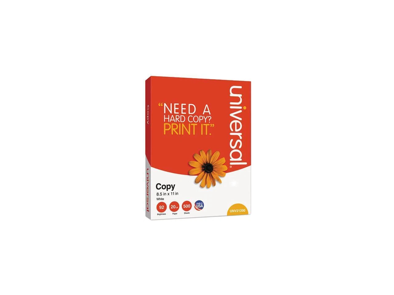 UNV21200 - Universal Copy Paper 92 Brightness 20 lbs. 8.50" x 11.00"