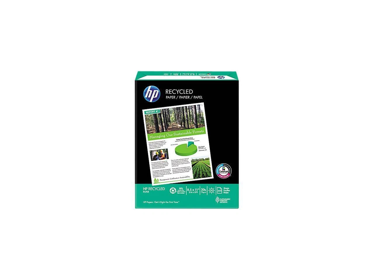 11210-0 - HP Office Recycled Paper 92 Brightness White 5000 Shts Ctn