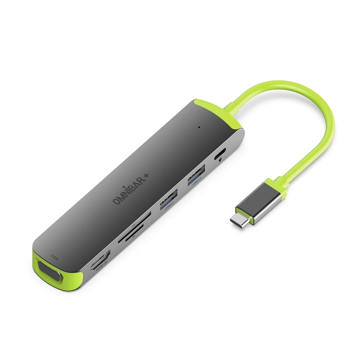 OMN-HUB-7P60B-10 - Omnibar plus USB C Hub 7-in-1 USB C To USB Hub Multiport