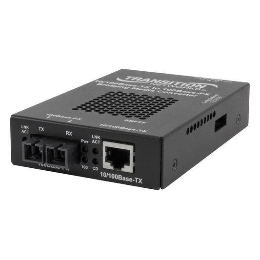 E-100BTX-FX-06-LC-NA - Transition Networks Stand-alone Fast Ethernet Media Converter 100Base-TX